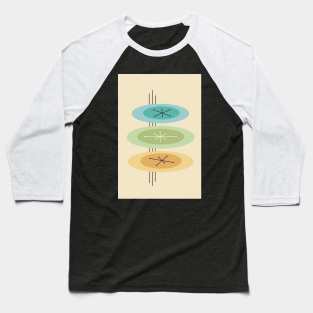 Mid Century Atoms Baseball T-Shirt